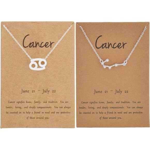 Cancer Zodiac Necklaces for Women Constellation Necklace Cancer  Necklace set - Picture 1 of 6